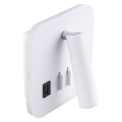 SPOT ON Leseleuchte mit USB Eckig